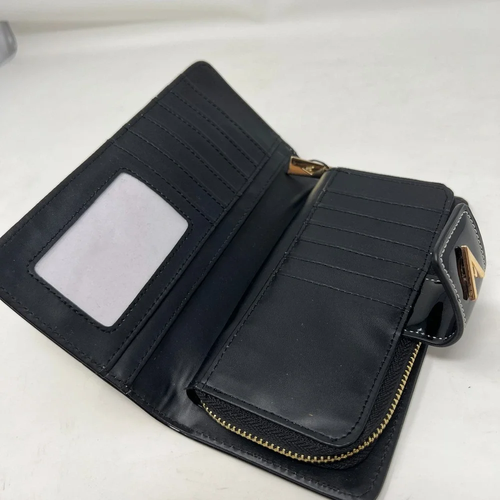 Vanessa Williams Black‎ Patent Leather Wallet NEW With Tag